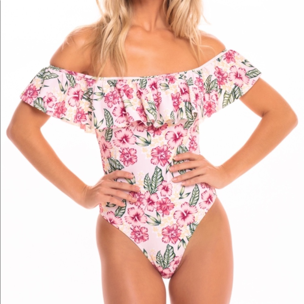 Cabaña del sol, floral one piece swimsuit